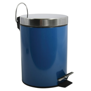 Poubelle à pédale Inox 3L Bleu MSV