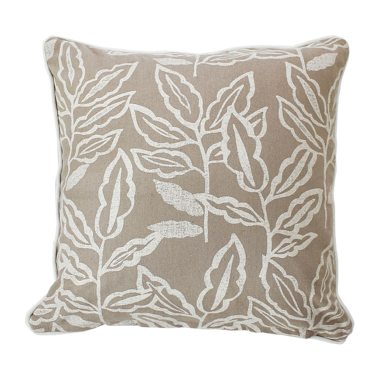 Coussin déhoussable en coton recyclé Chambray - Naturel