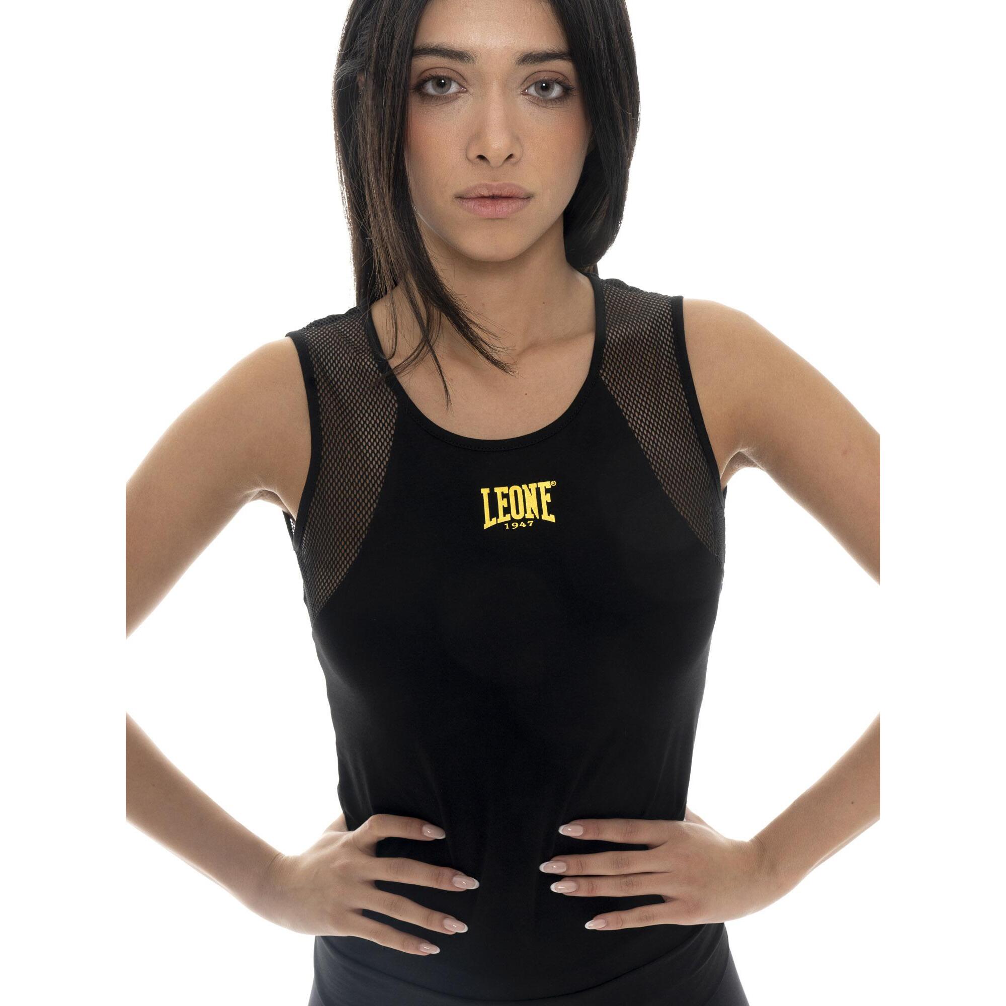 Canotta da donna con giro manica a rete Leone Gold