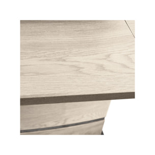 Table de repas extensible 140/180 cm pied centrale - 3 coloris - LEONAR