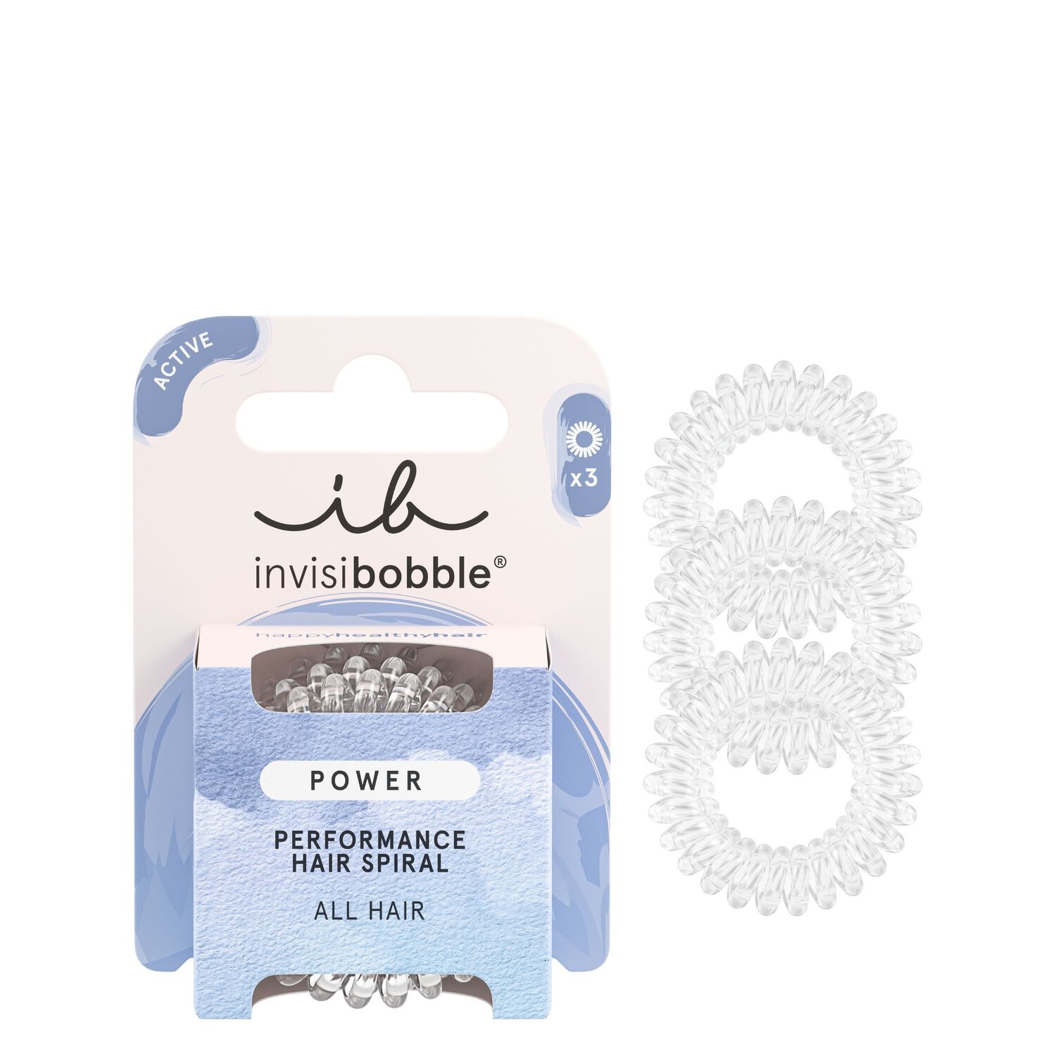 Power - Élastique à Spirale Crystal Clear x3