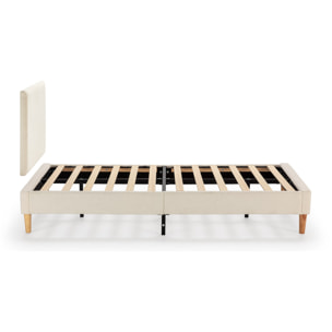 Base tapizada + cabecero Niebla Beige