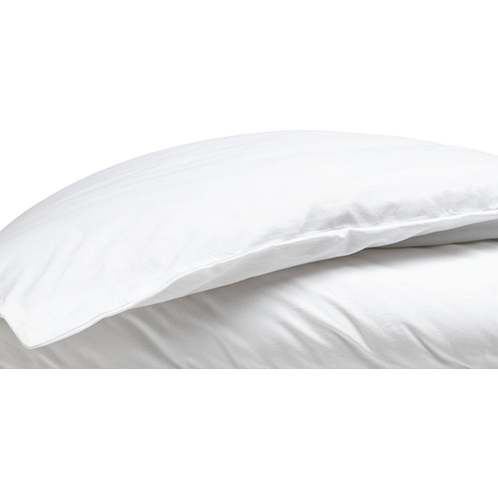 Housse De Couette 100% percale Coton lavé 80fils Blanc