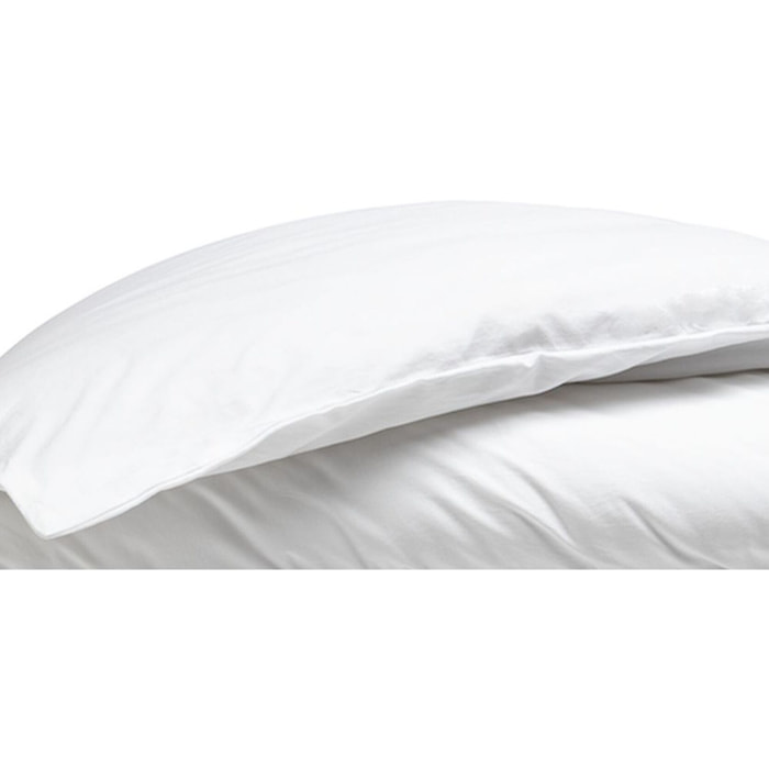 Housse De Couette 100% percale Coton lavé 80fils Blanc