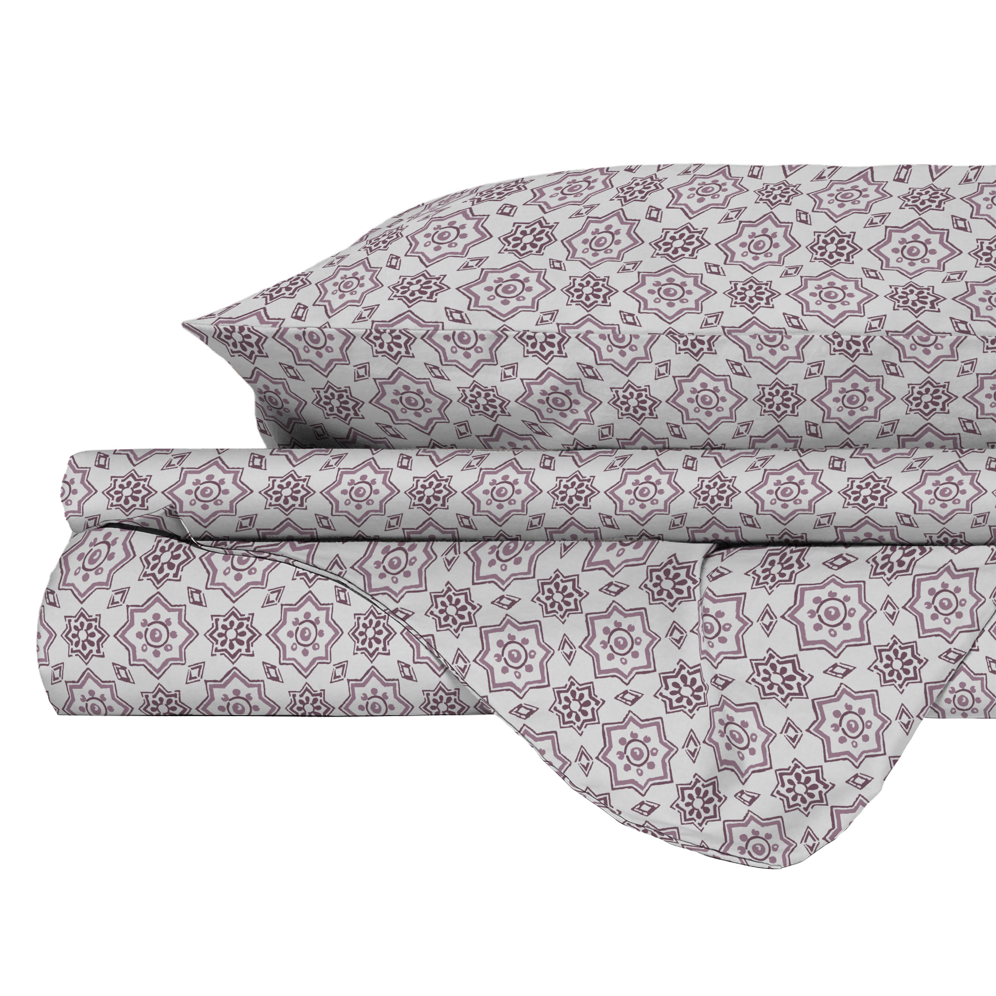 PARURE COPRIPIUMINO ATHENA, 100% Cotone, Made in Italy - DORA ROSA
