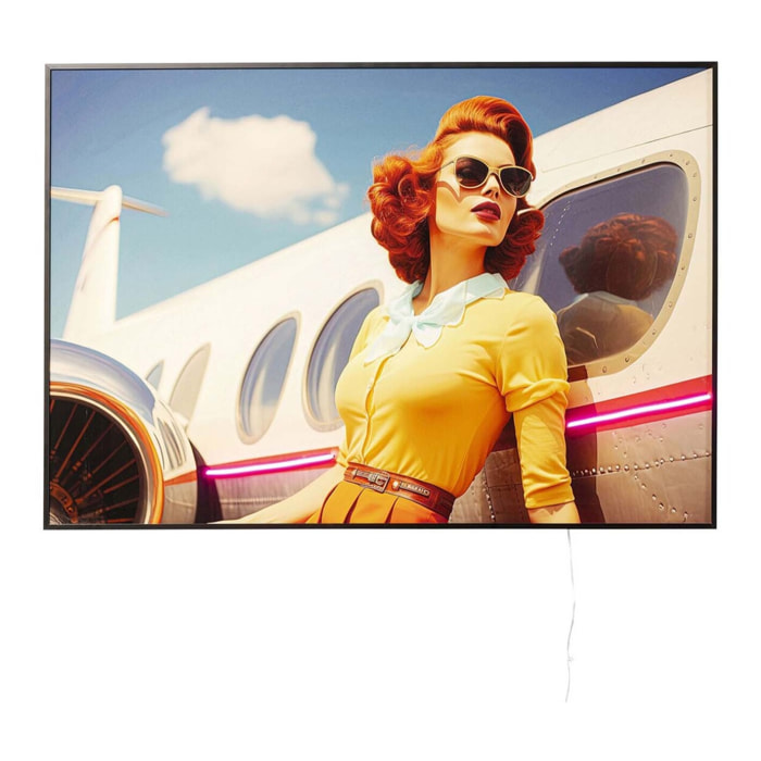 Tableau LED Jetset rousse 120x80cm Kare Design