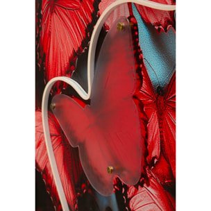 STAMPA C/LED SU TELA BUTTERFLIES CM 60X3,5X90 (APPLICAZIONE 3D ACRILICO)