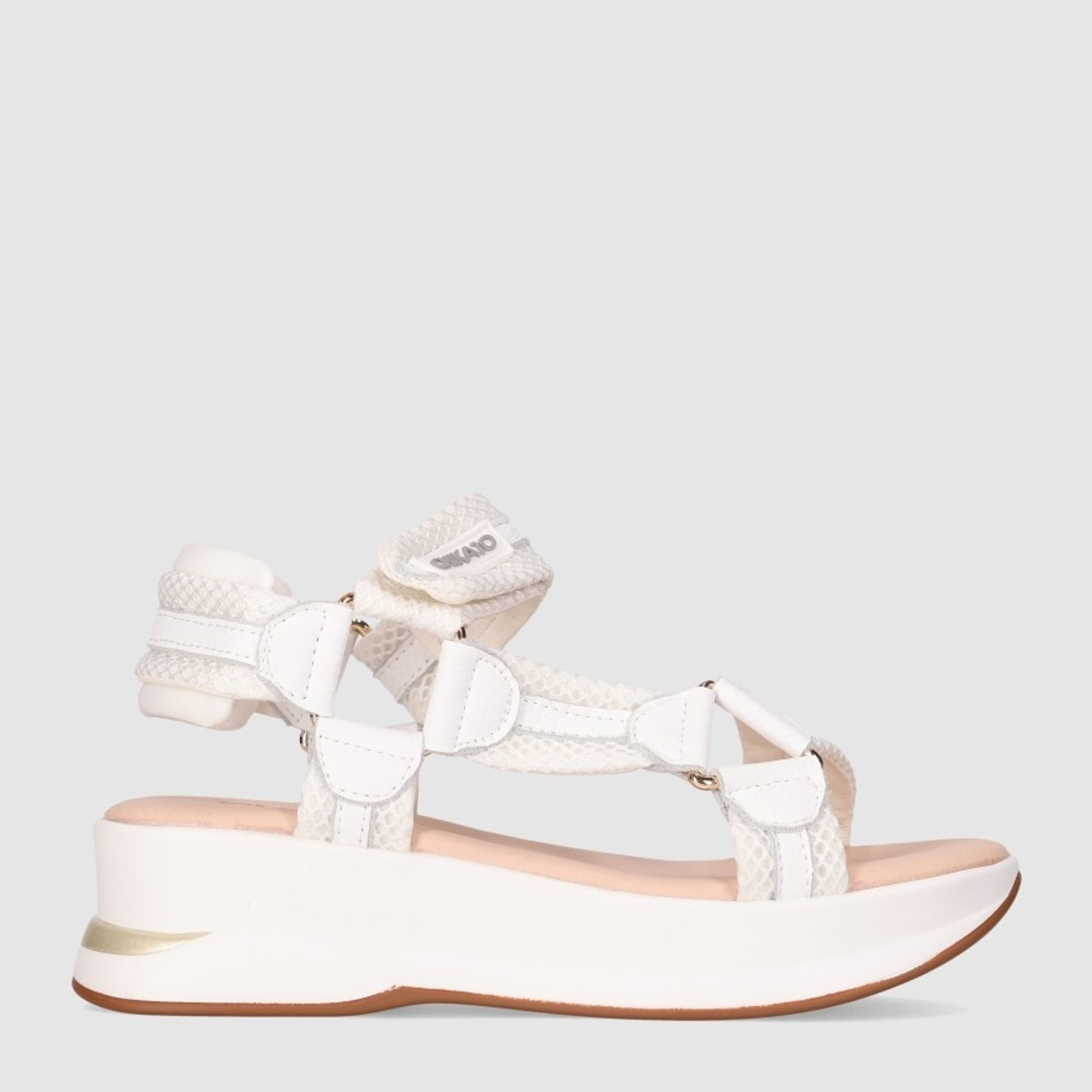 Sandalias de Tejido - Blanco - Tacón: 5 cm