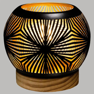 Photophore "Raja" boule LED métal D15cm