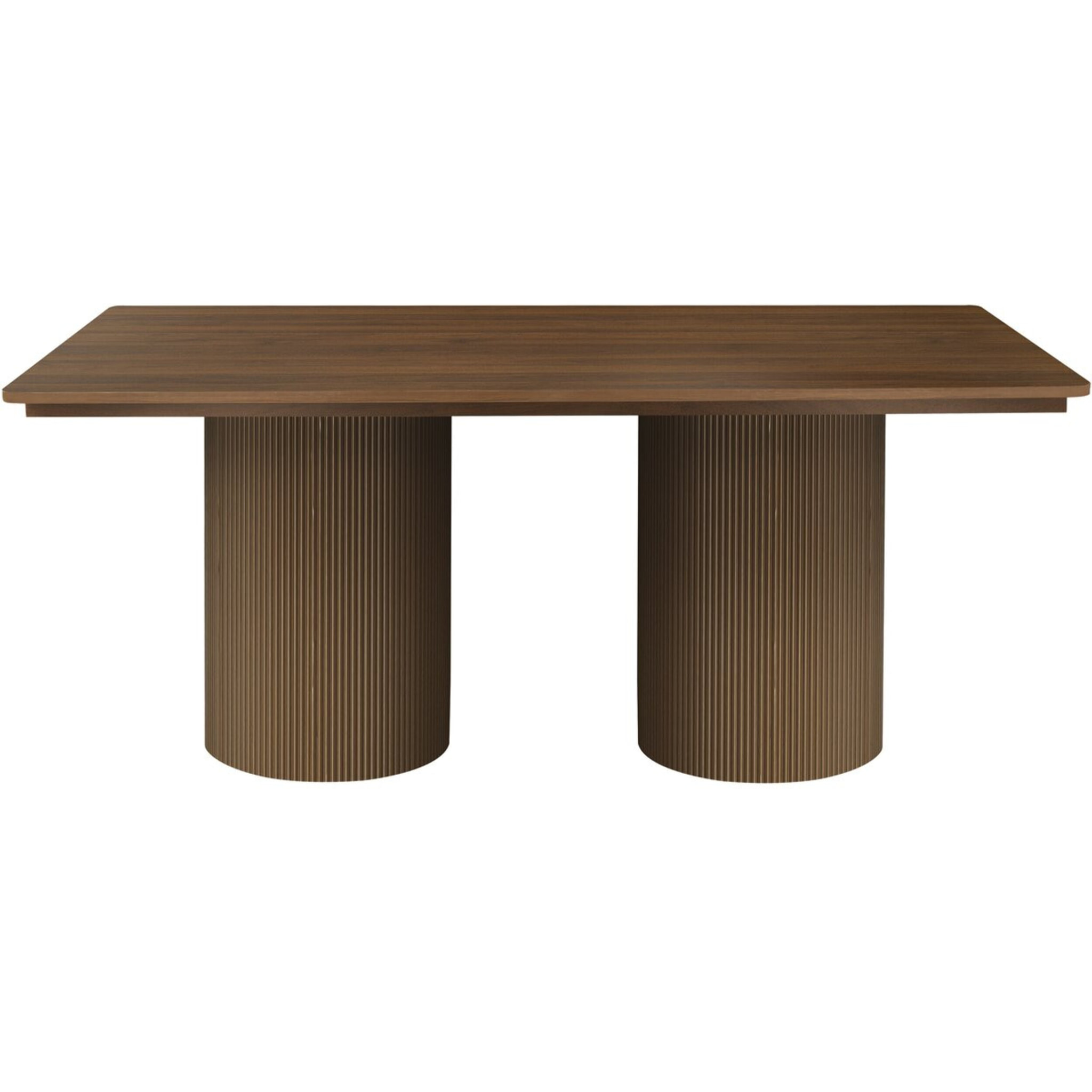 Table à manger ovale en bois "Zénith" - 180 cm - 8 places - Marron