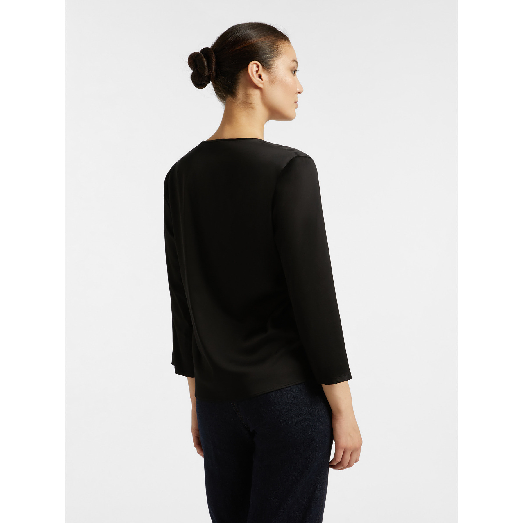 Elena Mirò - Blusa in raso - Nero