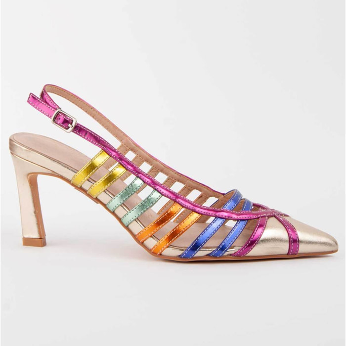Zapato De Tacón - Multicolor - Altura: 6 Cm
