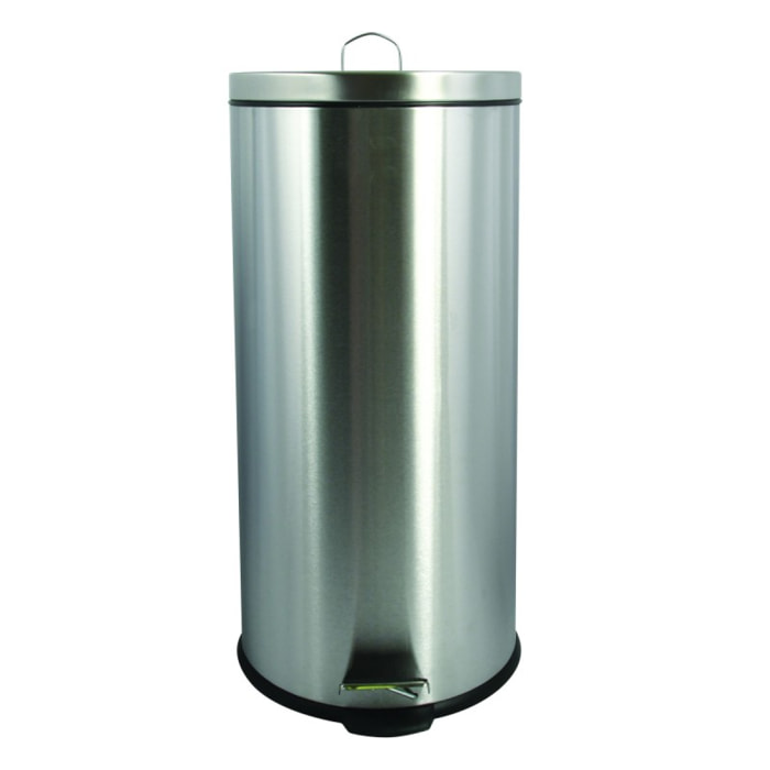 Poubelle à pédale de cuisine Inox 30L Gris MSV