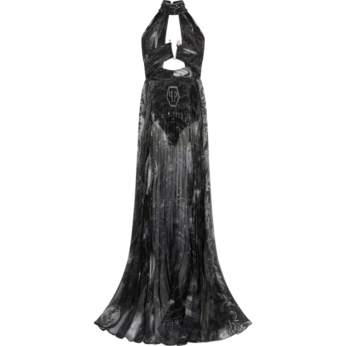 PHILIPP PLEIN Chiffon Long Dress Zodiac