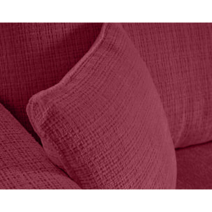 Miro - canapé d'angle réversible - 4 places - convertible avec coffre - en velours texturé - Prune