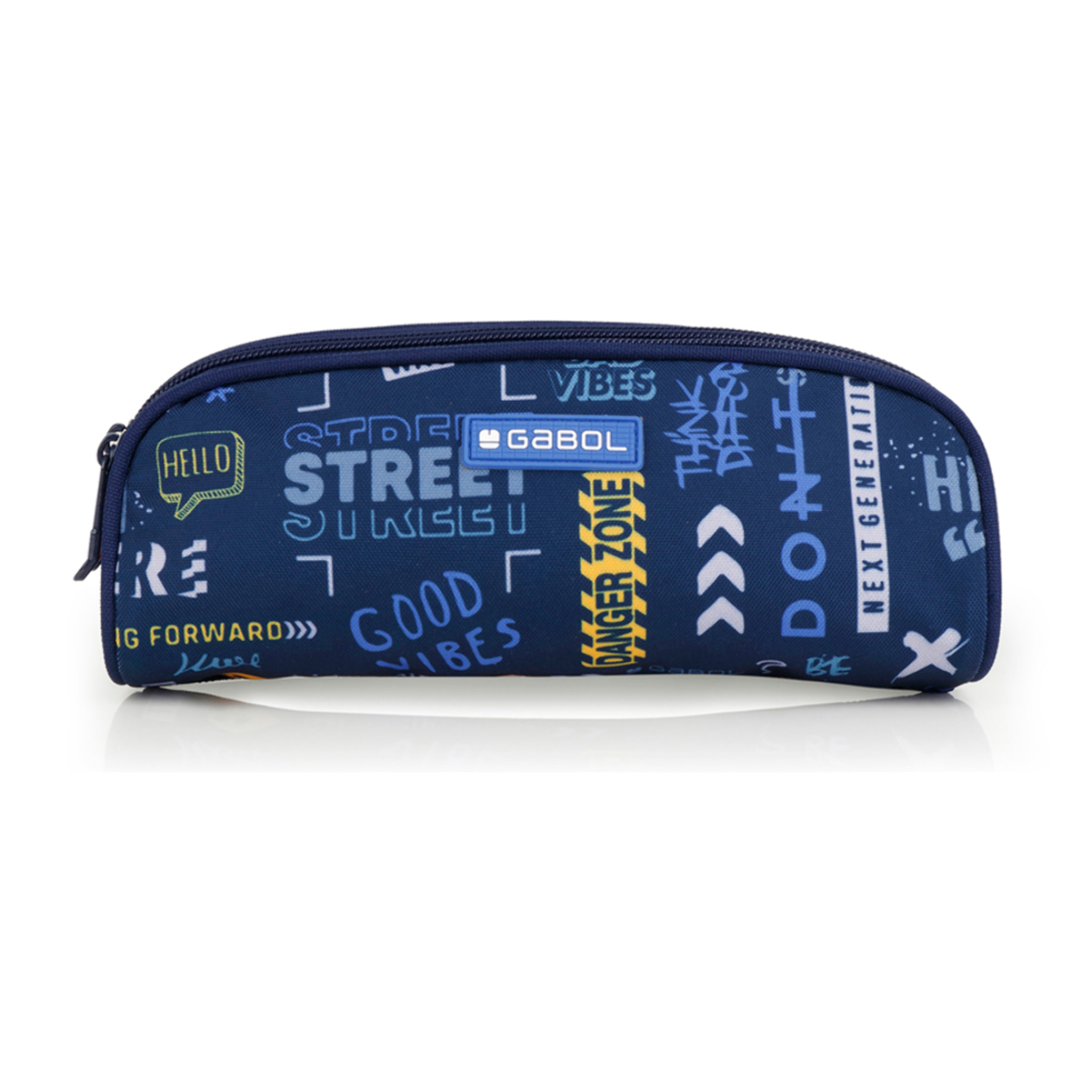 Estuche doble Gabol SKULL azul y resistente al agua