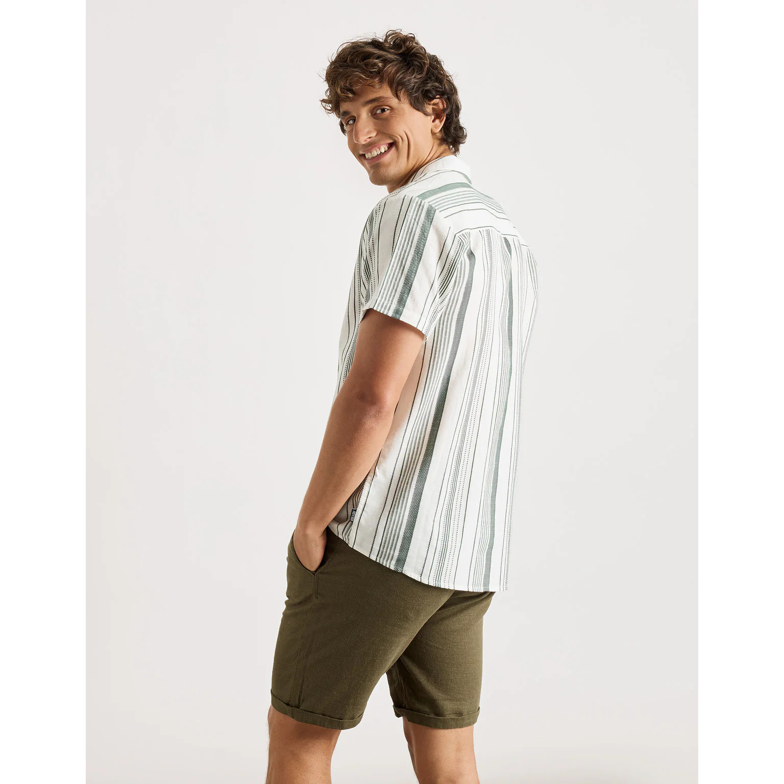 Camisa Manga Corta Rayas Algodón - Linin