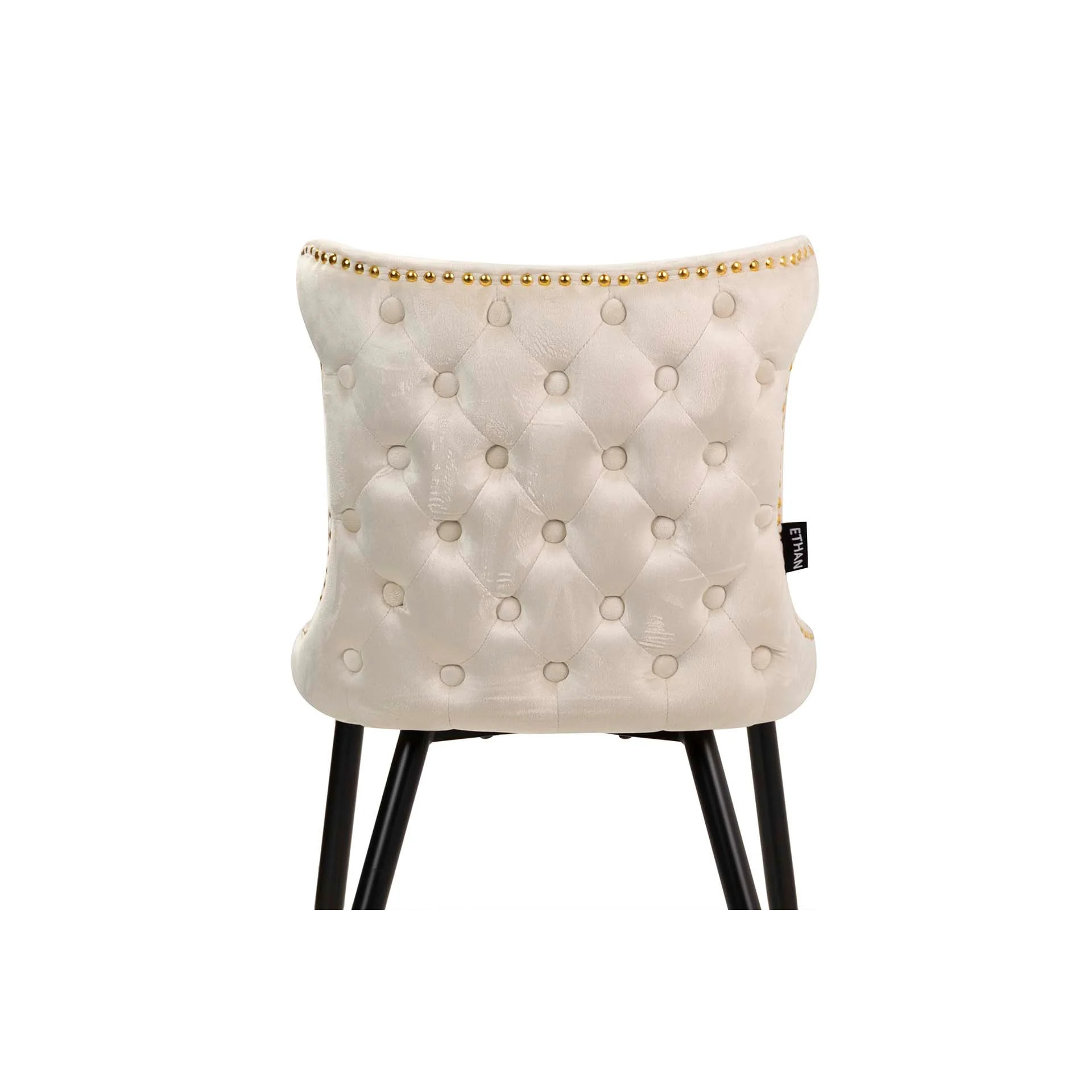 Silla Tachuelas Velvet Blanco Aspen 49x54x79 Cm