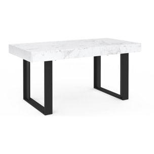 Table repas extensible Brixton - Marbre - Noir