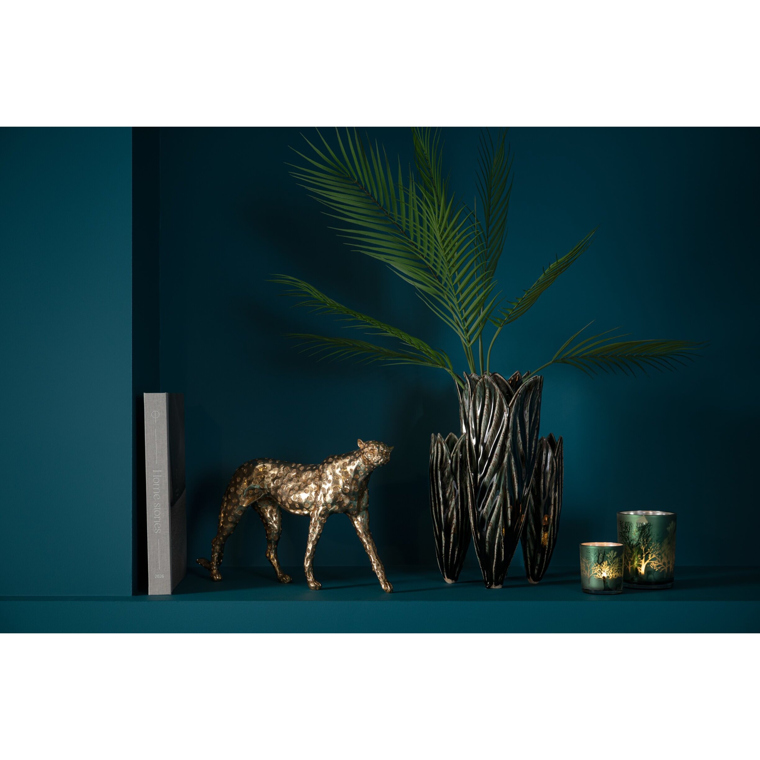 J-Line vase - argile - bleu pétrole