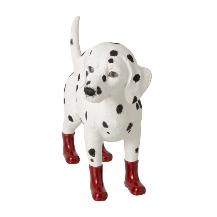 J-Line Dalmatien bottes rouges - polyrésine - multicolore