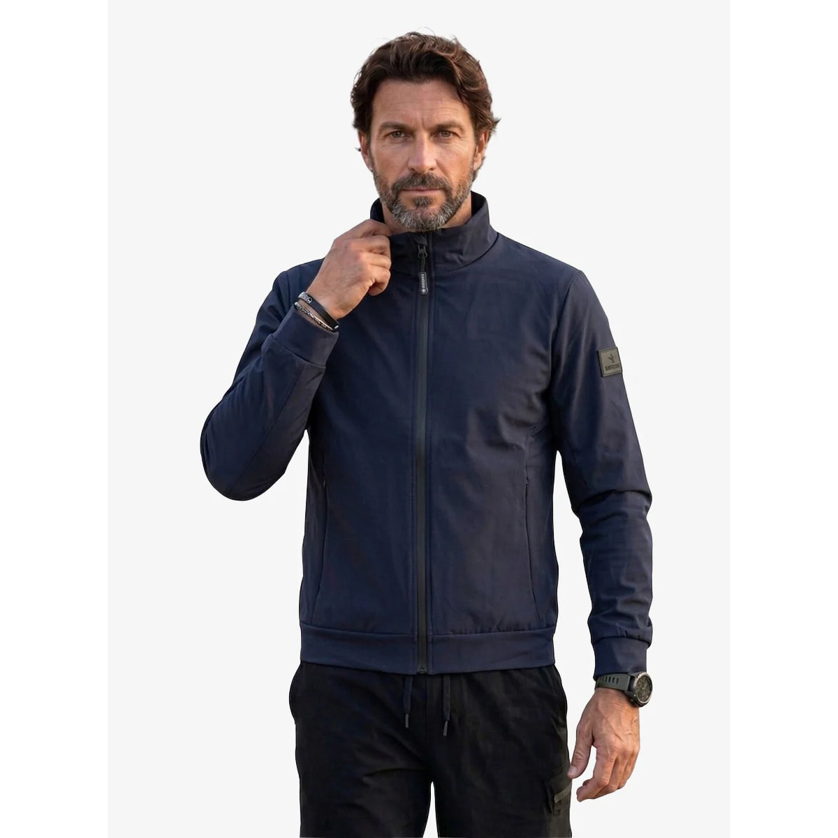 Giacca Esercito con zip blu uomo