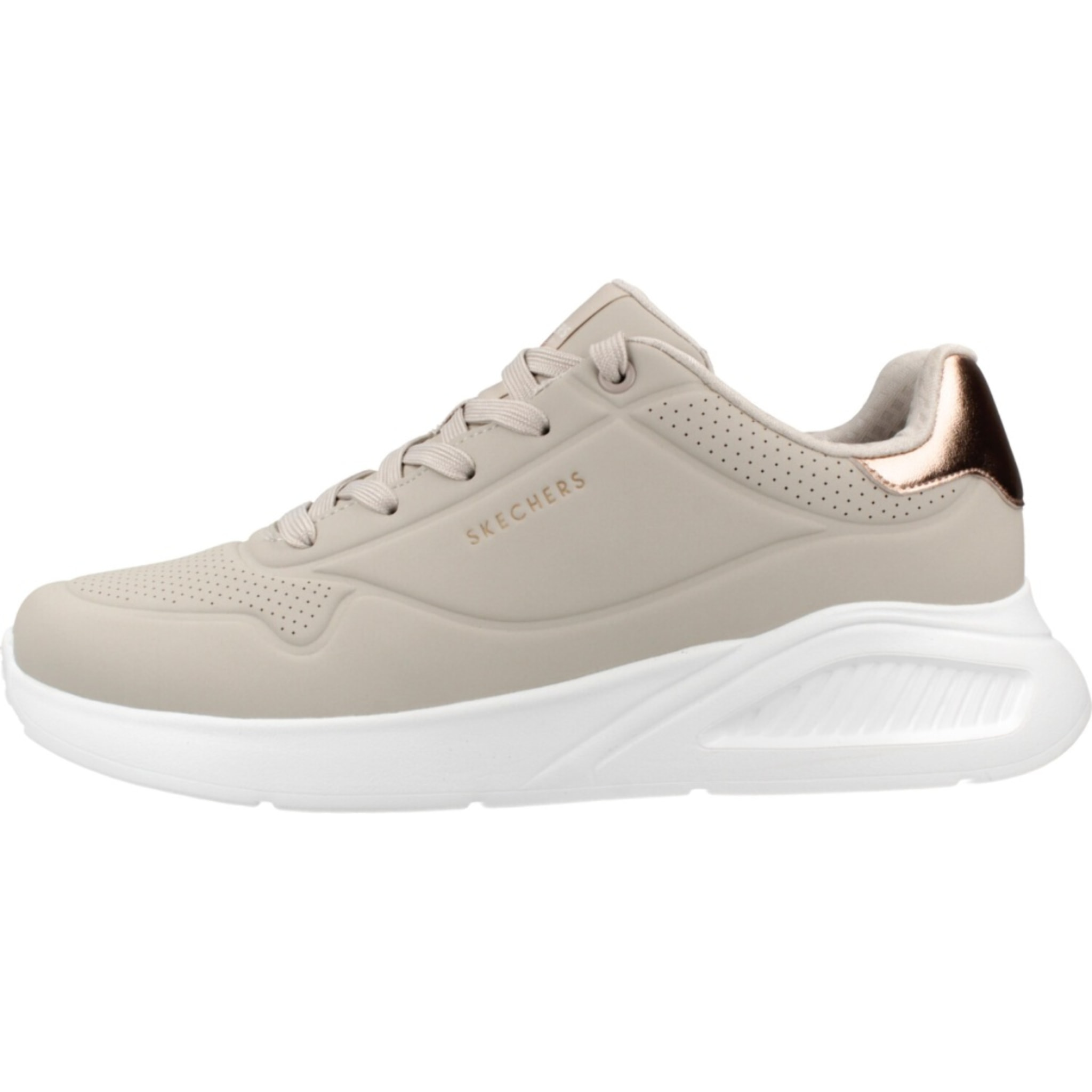 Sneakers De  Mujer Uno Lite Shimmer Along Beis