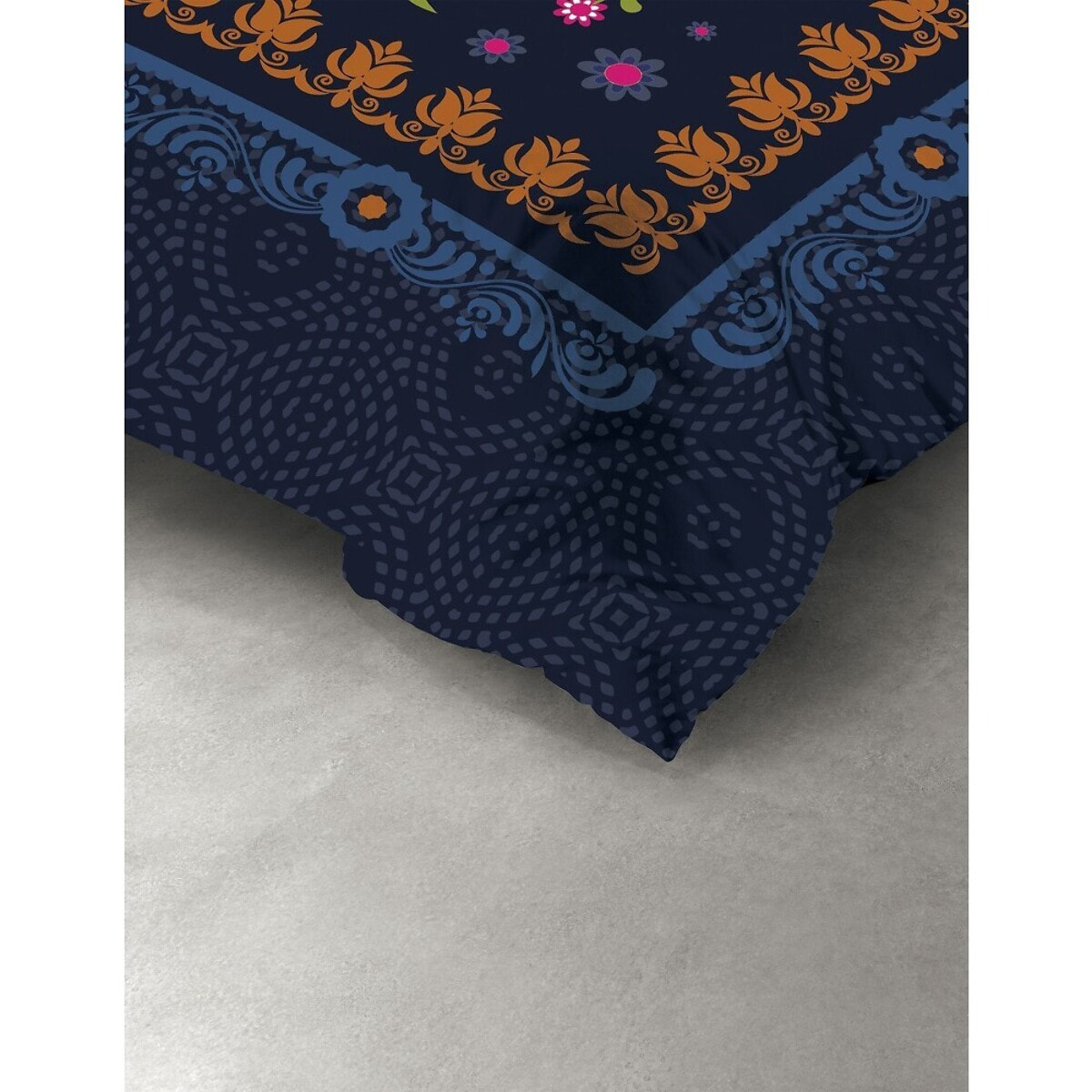 Parure Housse De Couette 3pcs avec Taies oreiller 100% coton 47fils Indira