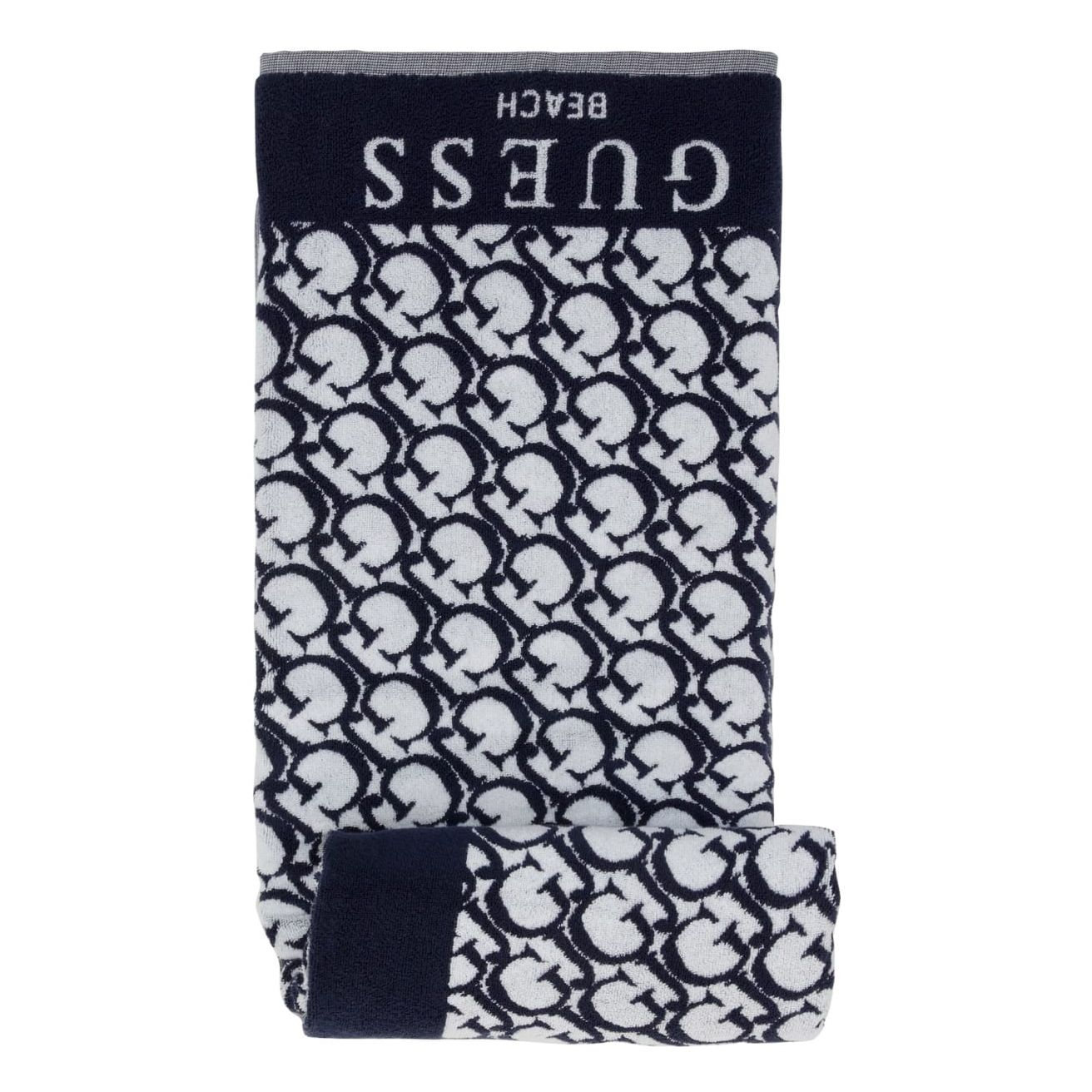 Serviette de plage Gj - 100% coton - noir et crème - 180 x 100 cm
