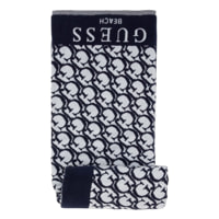 Serviette de plage Gj - 100% coton - noir et crème - 180 x 100 cm