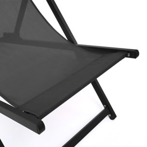 Chiliennes en métal et toile - lot de 2