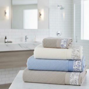 Set Spugna PRIMULA 3 Pezzi: Viso+Ospite+Telo Bagno - 450 gr/m² - 100% Puro Cotone