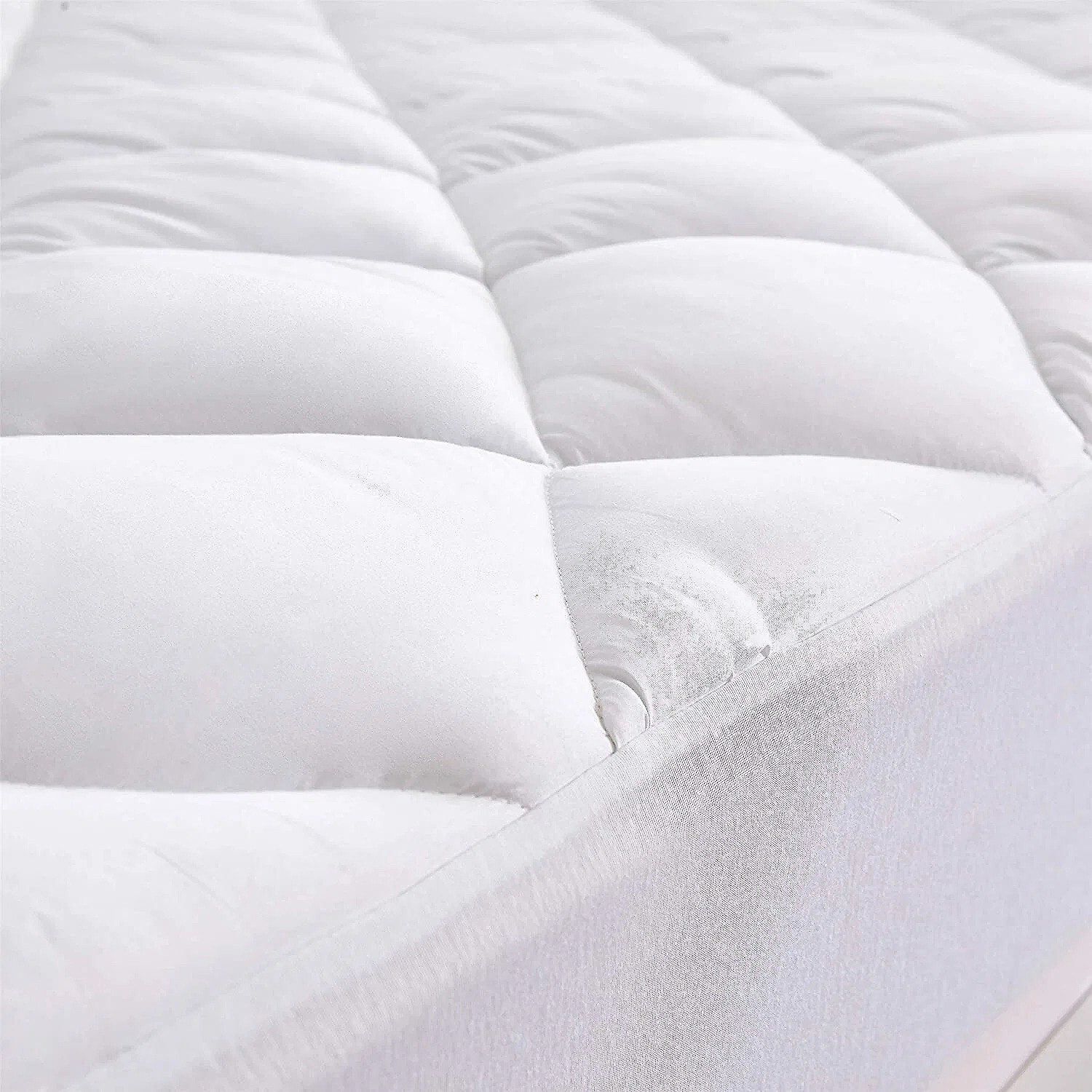 Protege Matelas 100% Polyester 205gsm Matelasse / Respirant Blanc