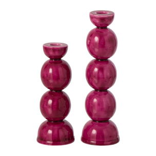 J-Line 2 chandeliers - fer - fuchsia
