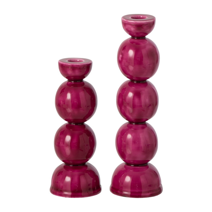 J-Line 2 chandeliers - fer - fuchsia