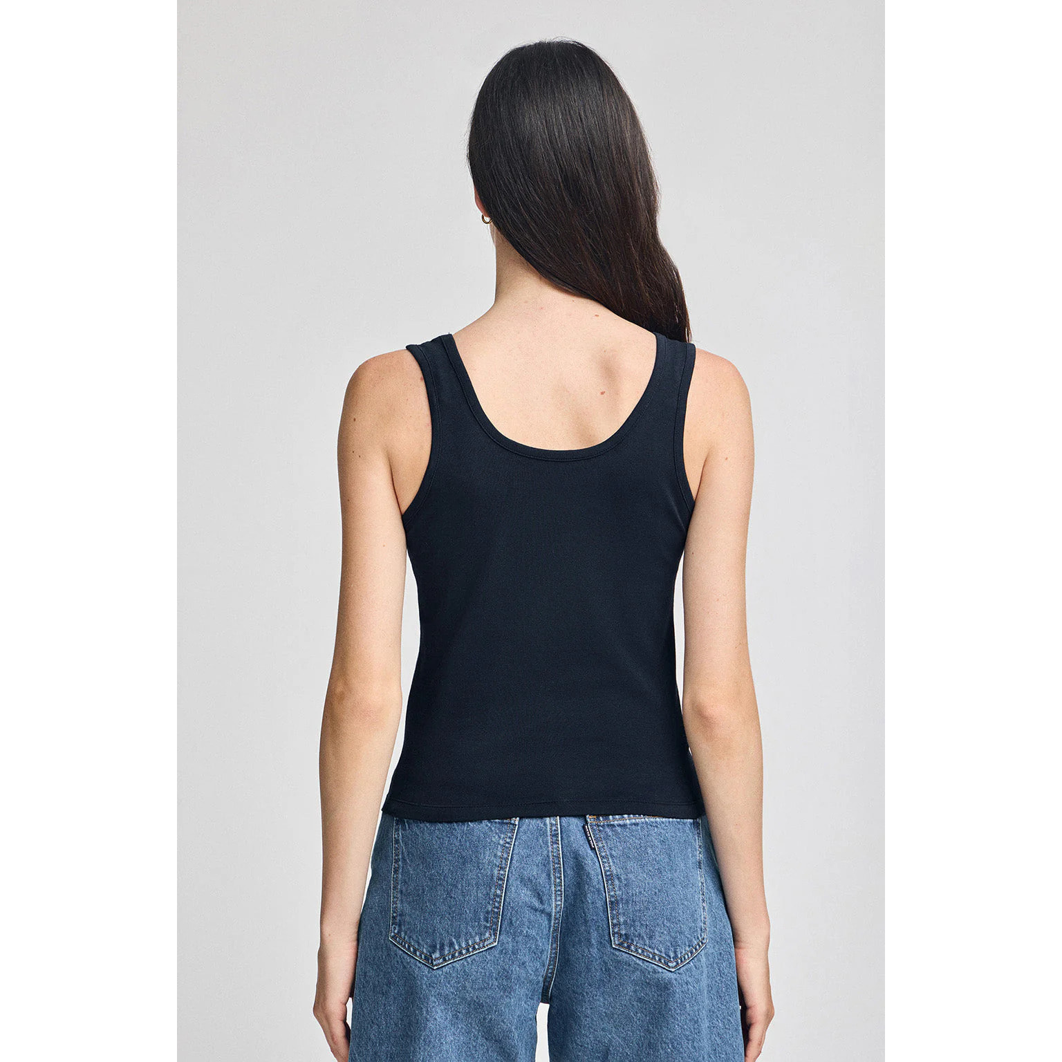 Canotta blu marino con ricamo Rigby Go