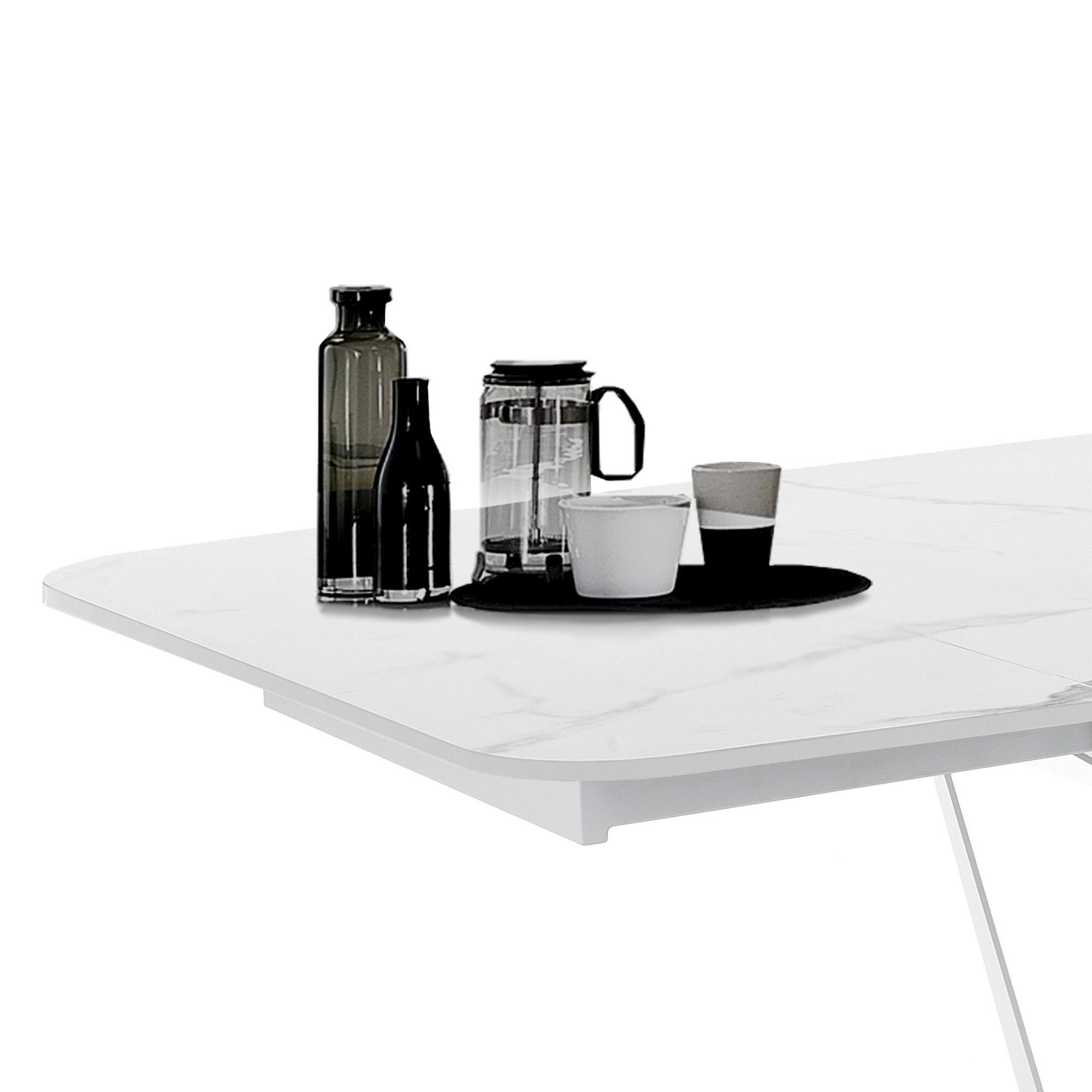 Tomasucci table extensible GRAM MATT WHITE MARBLE Multicolore