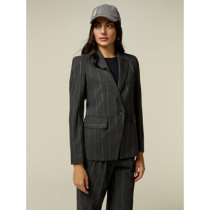 Oltre - Blazer in flanella gessata - Grigio