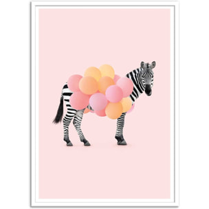 Affiche - Zebra Balloon - Paul Fuentes
