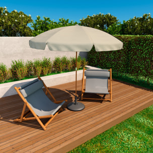 Terra - Base per Ombrellone da Giardino Rotondo Ø45 cm 15 Kg in Cemento Grigio