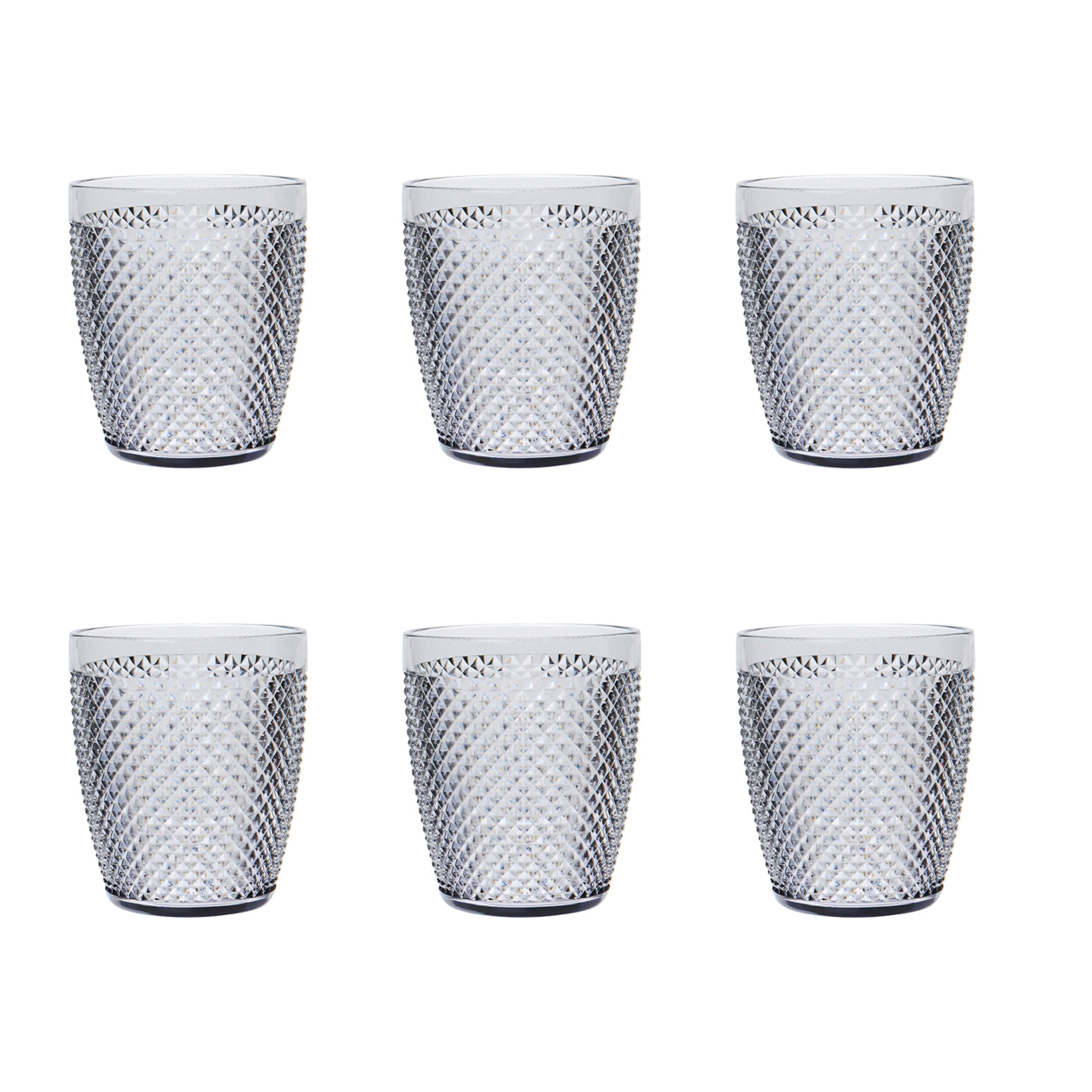 Set de 6 verres Excelsa – Diamond, plastique transparent 40 cl