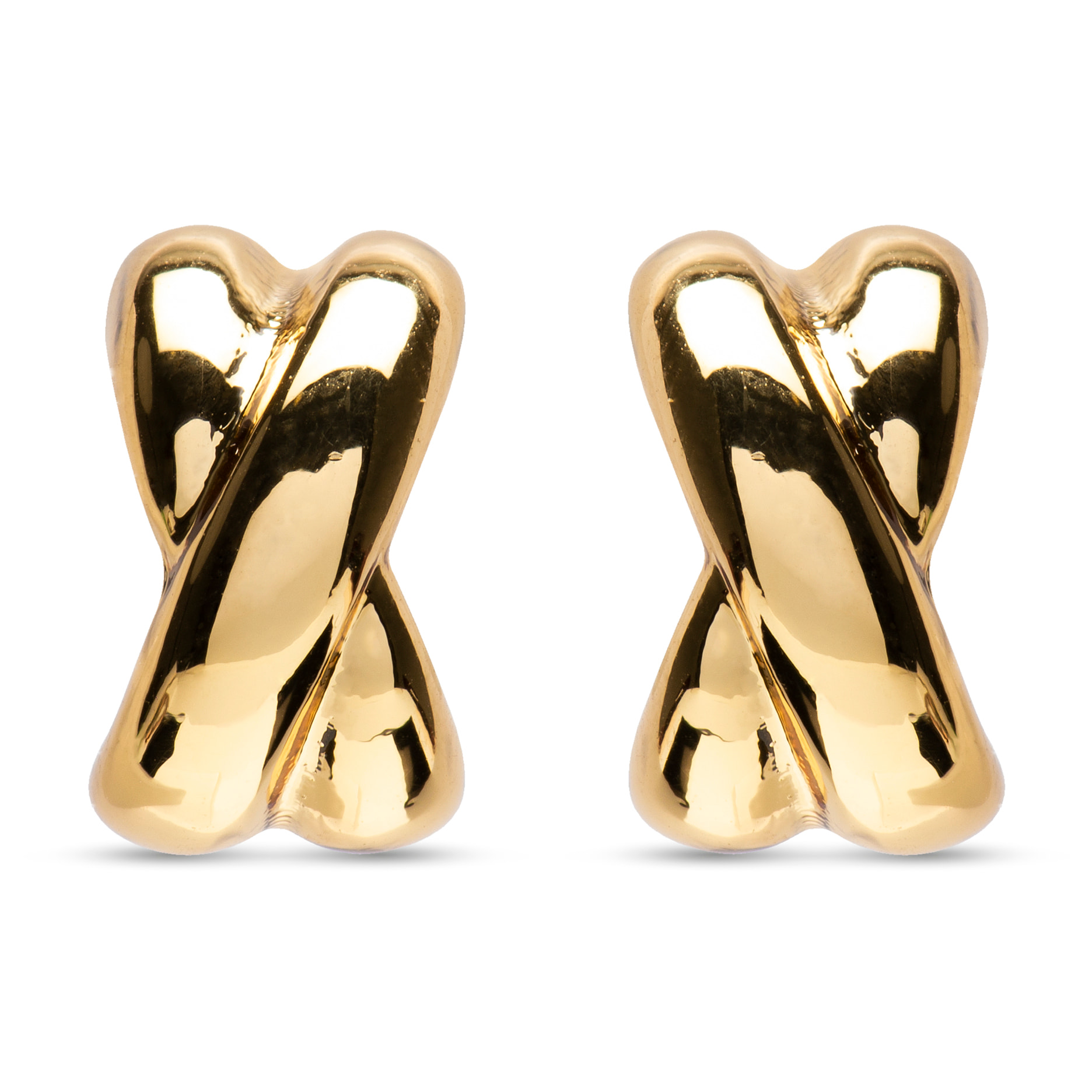 Pendientes acabados en oro amarillo de 18K