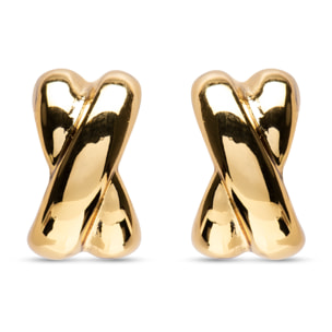 Pendientes acabados en oro amarillo de 18K
