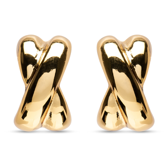 Pendientes acabados en oro amarillo de 18K
