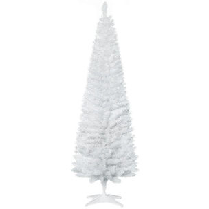 Árbol de Navidad 180 cm Árbol de Navidad Artificial Grande con 390 Puntas de Rama Decoración Navideña para Interiores Fácil de Montar Blanco