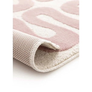 FLASHY Alfombra moderna de pelo corto rosa, varias medidas disponibles.