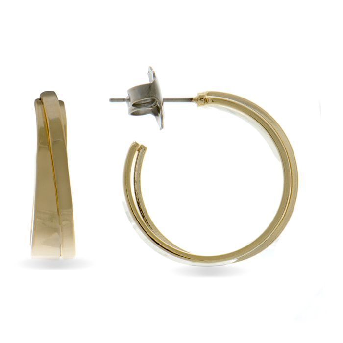 Pendientes de 21mm de diámetro acabado oro amarillo de 18K