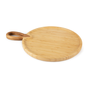 Tagliere Tondo Excelsa – Eco Living, Bambù e Acacia Beige