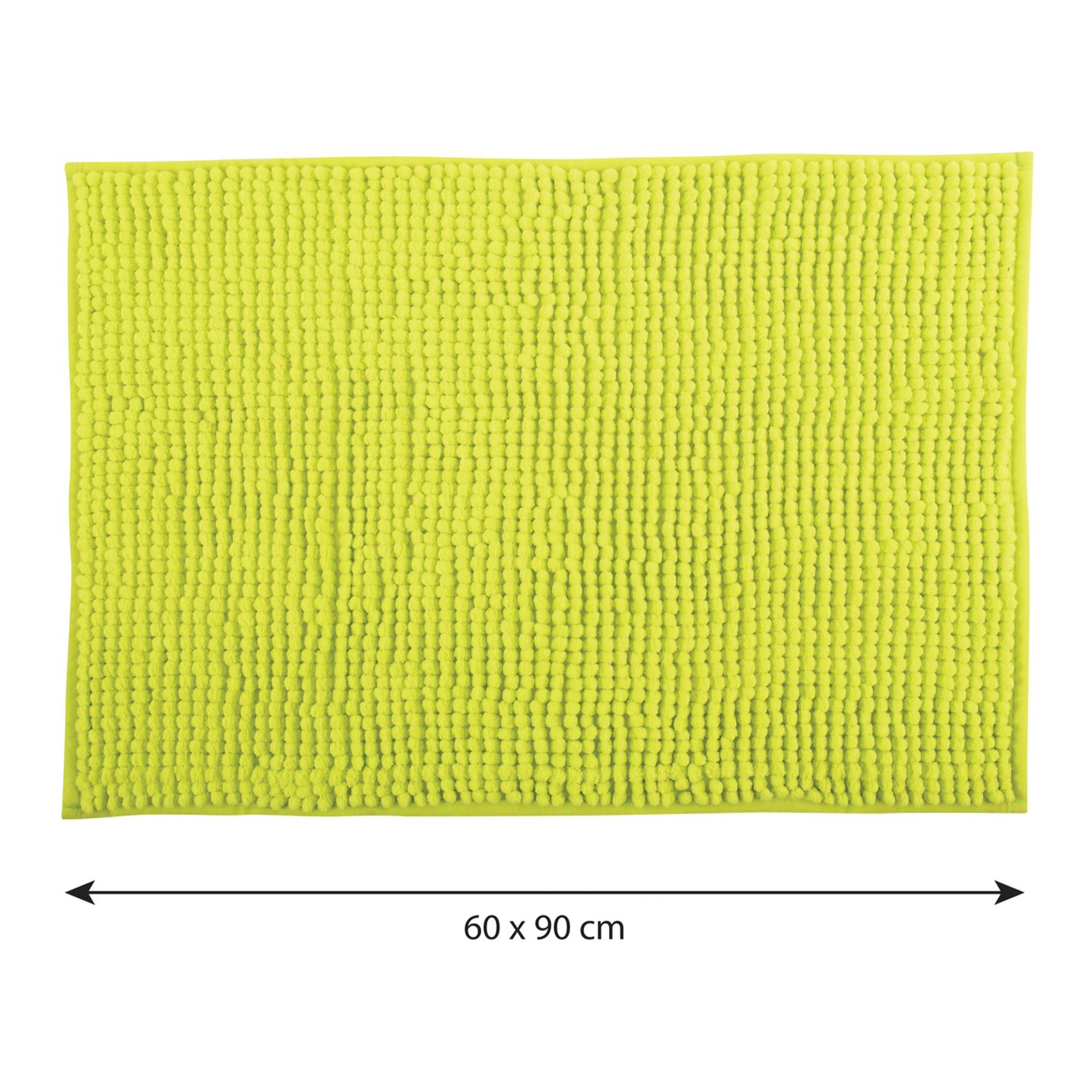 Alfombra de chenille para baño, Color Verde (60 x 90 cm) - MSV.