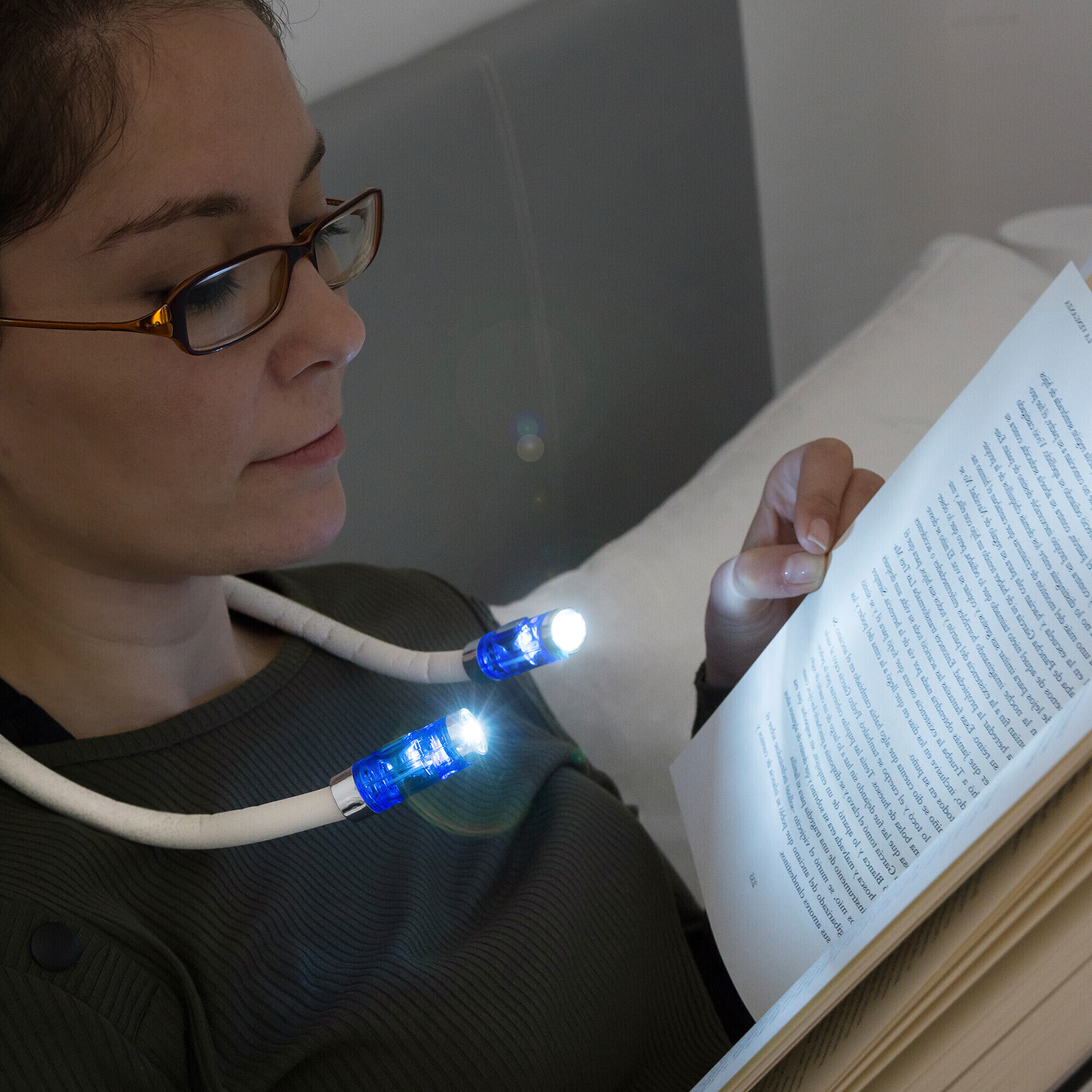 Luce Led da lettura da collo - 2 x 56 cm